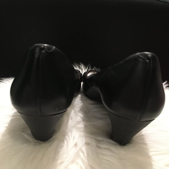 Report Tolly Black Rosette Open Toe Heels – Sz 9 - Picture 6 of 13